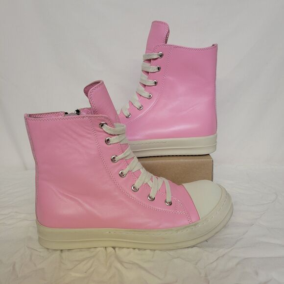 Rick Owens Size 38/39 US 9 Phlegethon High Top Women Sneaker Light Pink - Picture 1 of 8
